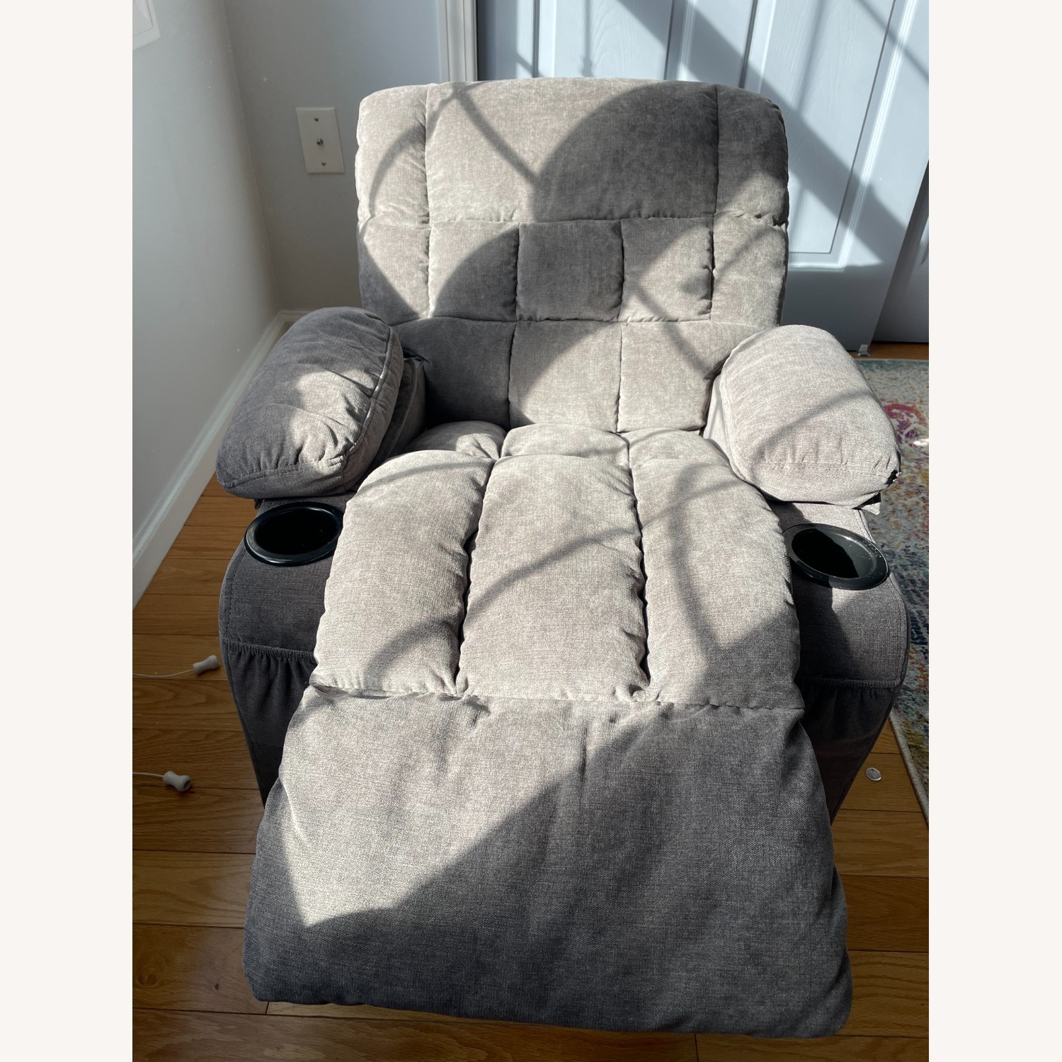 Bosmiller Kids Light Gray Fabric Recliner - image-4