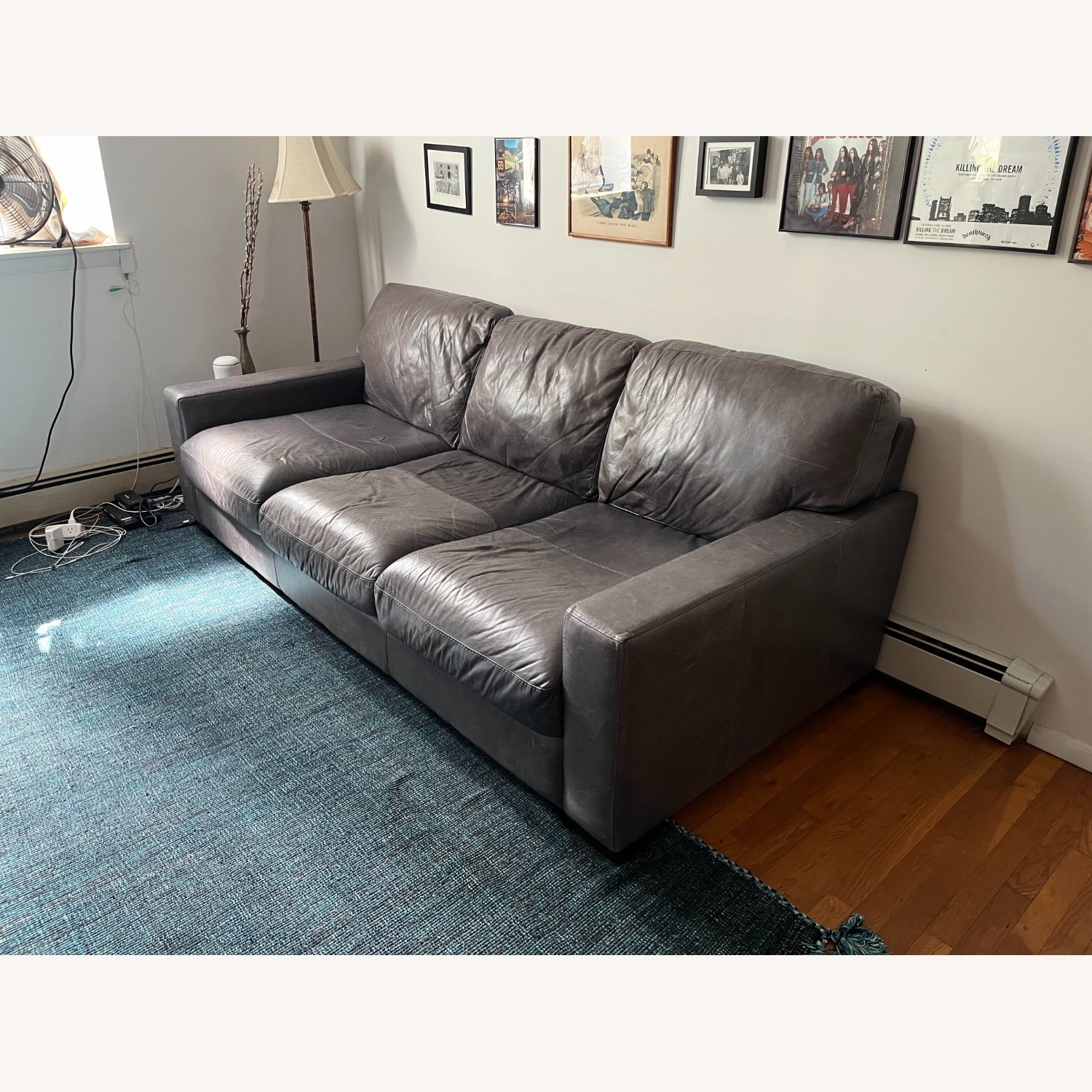 Jordan's Furniture Dark Gray 3+ Seater Sofa - image-6