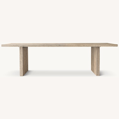 Used Restoration Hardware Drifted Reclaimed Oak Plank Rectangular Dining Table for sale on AptDeco