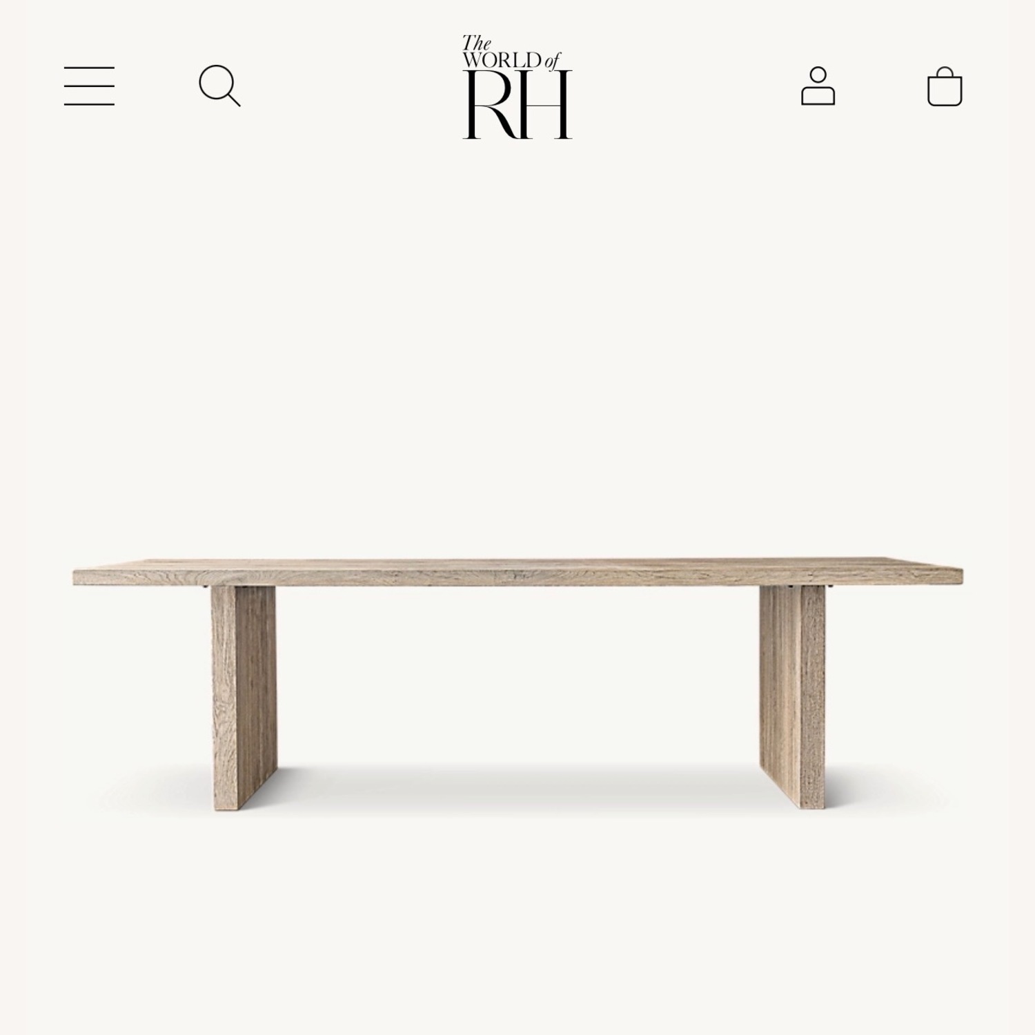 Restoration Hardware Drifted Reclaimed Oak Plank Rectangular Dining Table - image-1