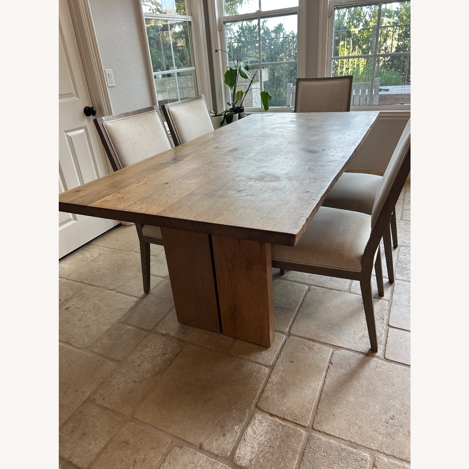 Restoration Hardware Drifted Reclaimed Oak Plank Rectangular Dining Table - image-2