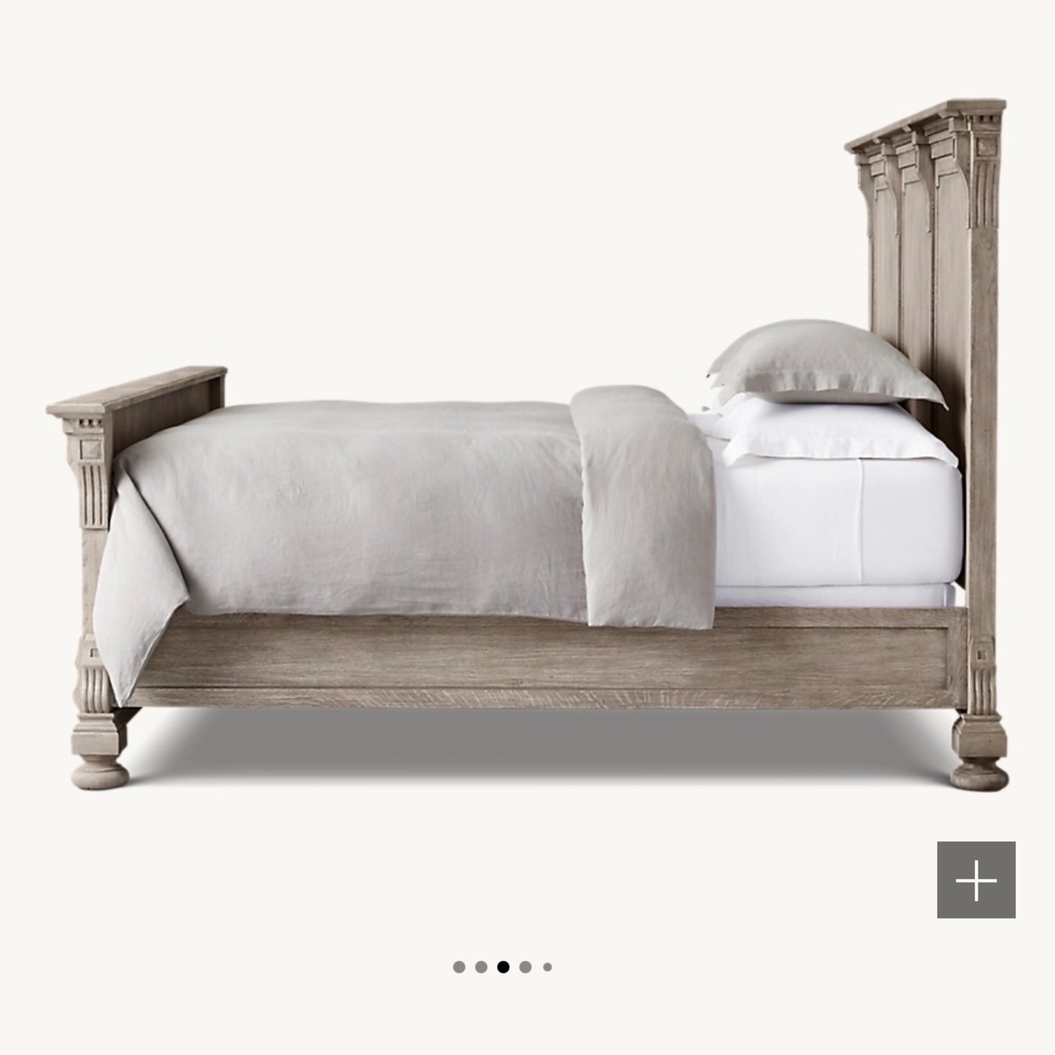 Restoration Hardware Black St. James Panel Bed with Footboard - image-2