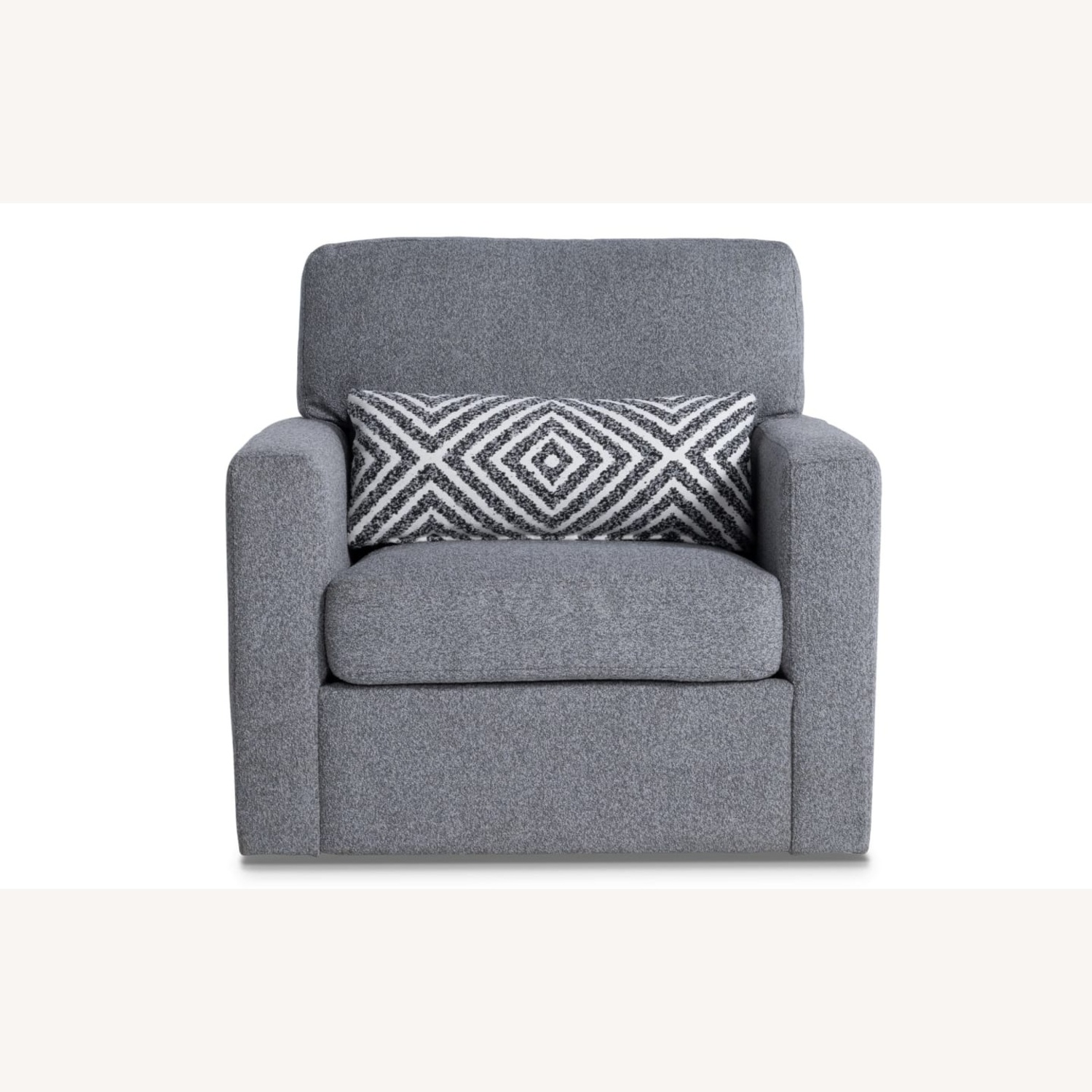 Bob's Discount Furniture Grey Swivel Armchair - image-4