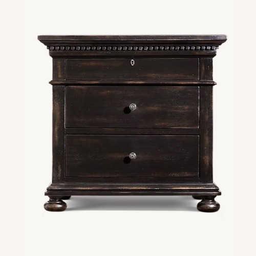 Used Restoration Hardware Black St. James Closed Nightstand for sale on AptDeco