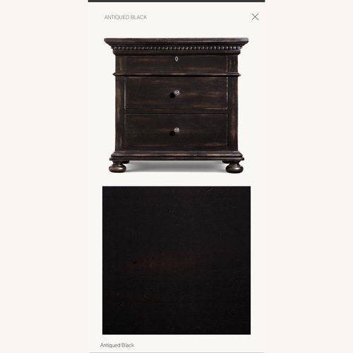 Used Restoration Hardware Black St. James Closed Nightstand for sale on AptDeco