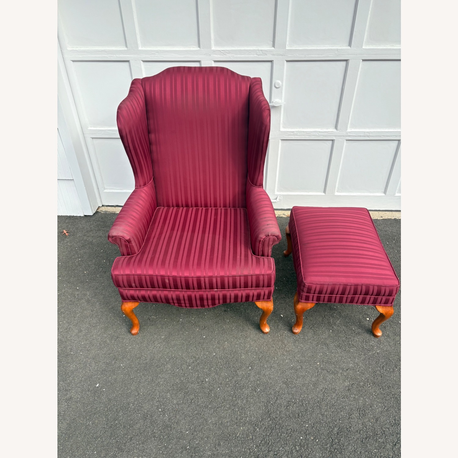 Red Fabric Armchair - image-3