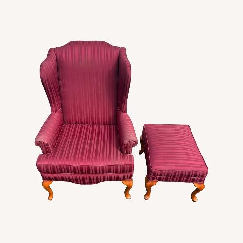 Used Red Fabric Armchair for sale on AptDeco