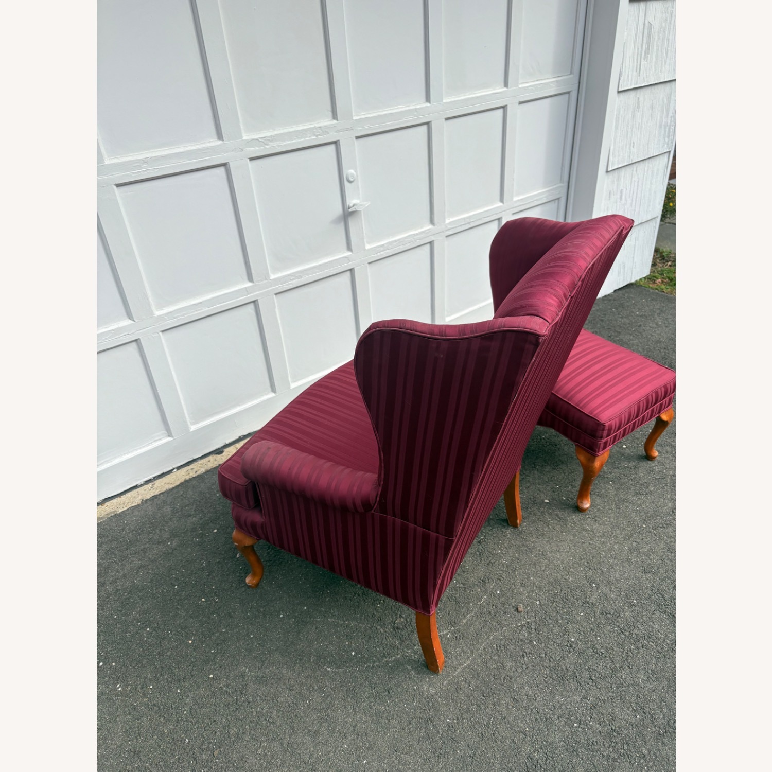 Red Fabric Armchair - image-5