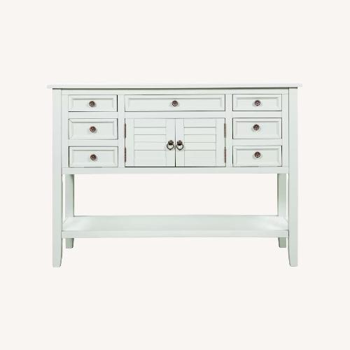 Used Wayfair Blue Wood Console Table for sale on AptDeco