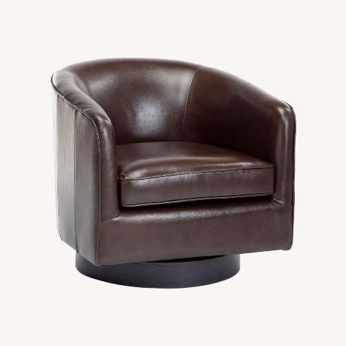 Used Wayfair Cathy 29" Wide Top Grain Swivel Barrel Chair for sale on AptDeco