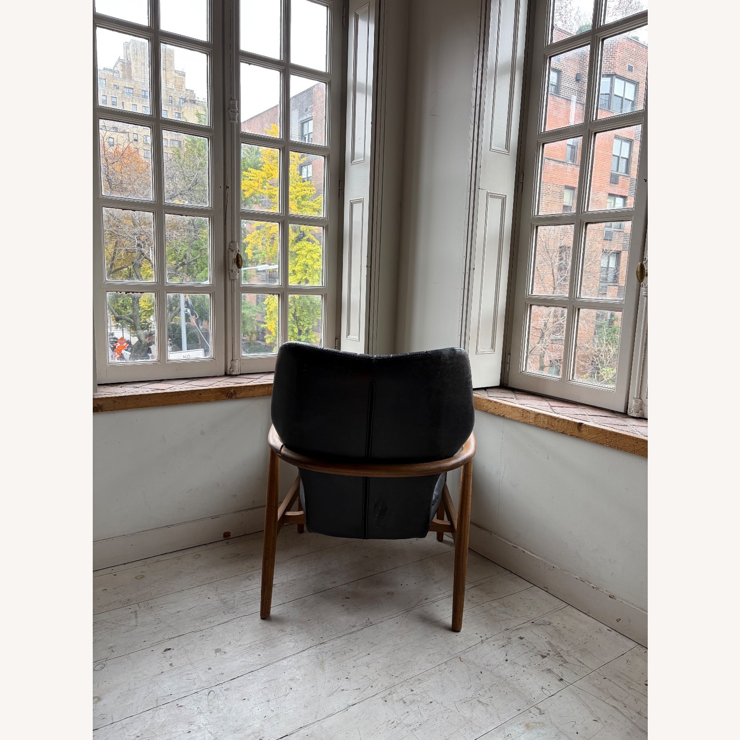 Vintage/Antique Finds Black Leather Armchair - image-4