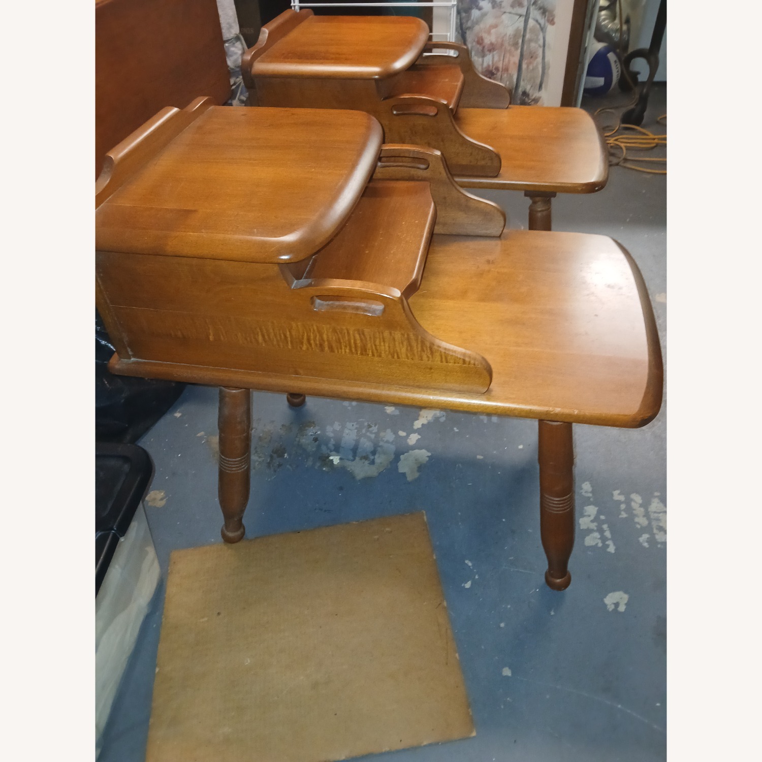 Vintage/Antique Natural Wood Side Tables - image-10