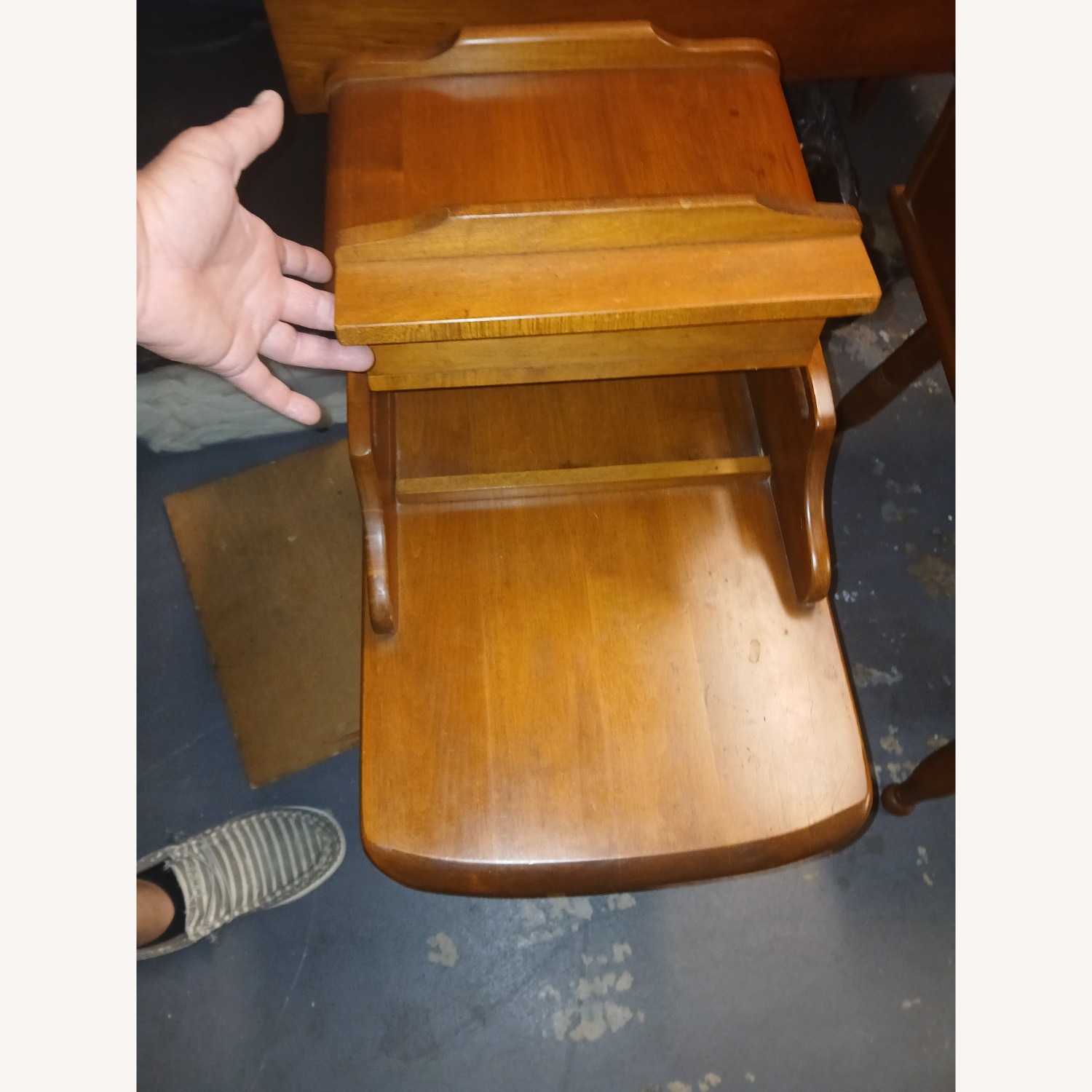 Vintage/Antique Natural Wood Side Tables - image-12