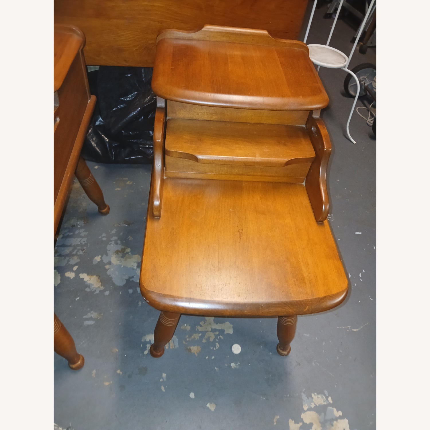 Vintage/Antique Natural Wood Side Tables - image-18