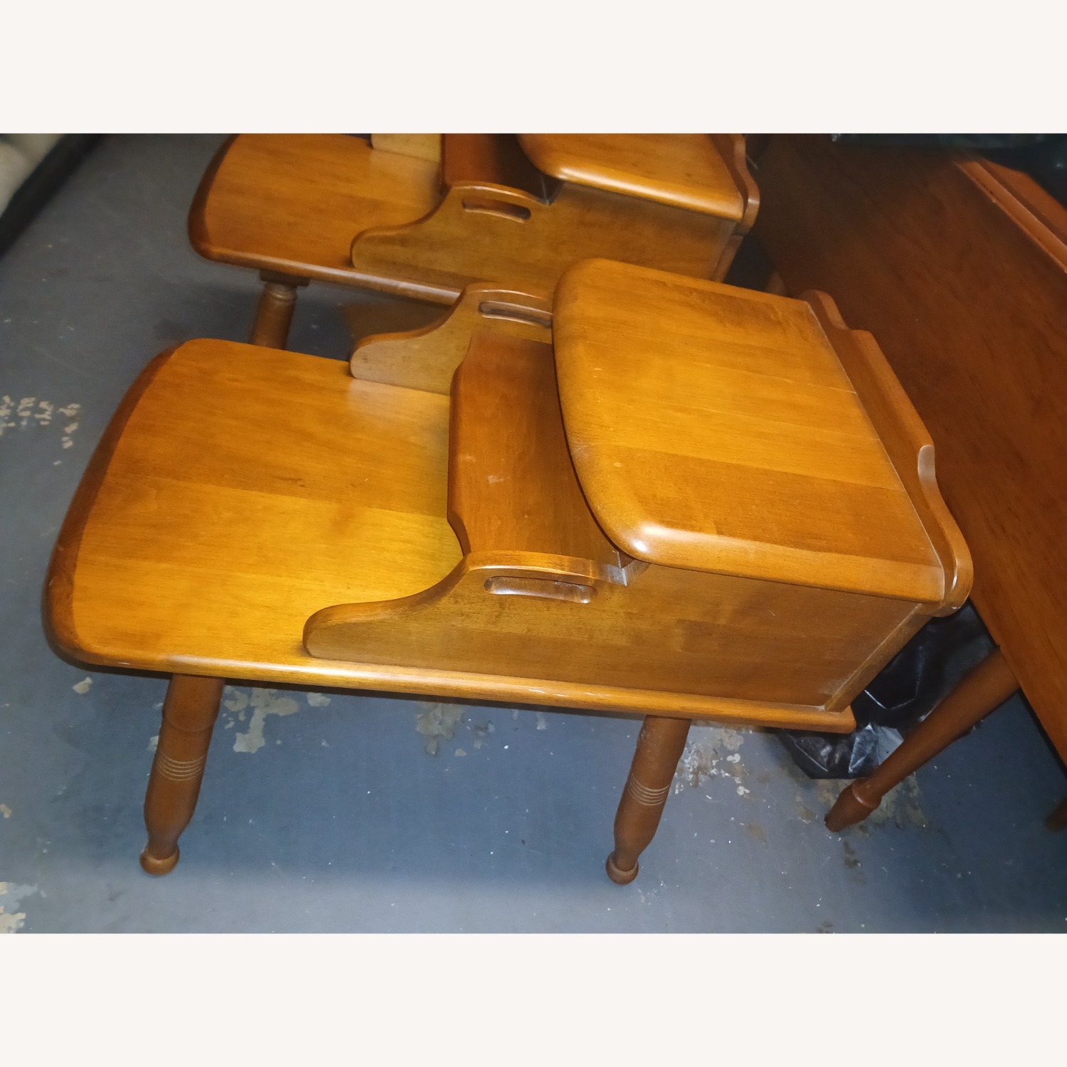 Vintage/Antique Natural Wood Side Tables - image-24