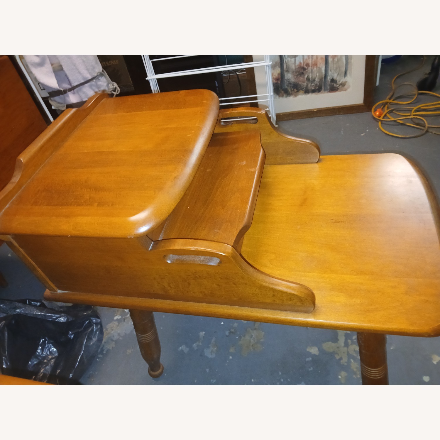 Vintage/Antique Natural Wood Side Tables - image-23