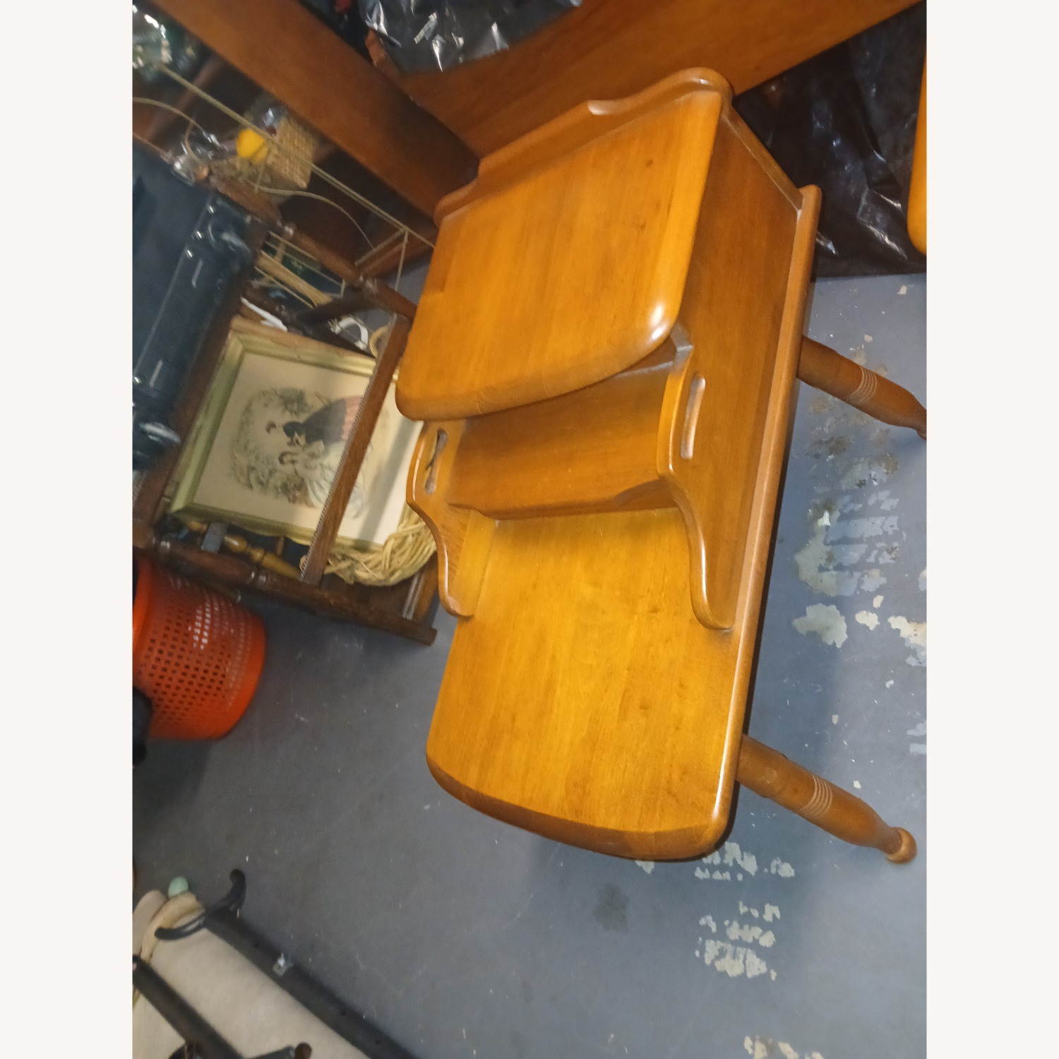 Vintage/Antique Natural Wood Side Tables - image-21