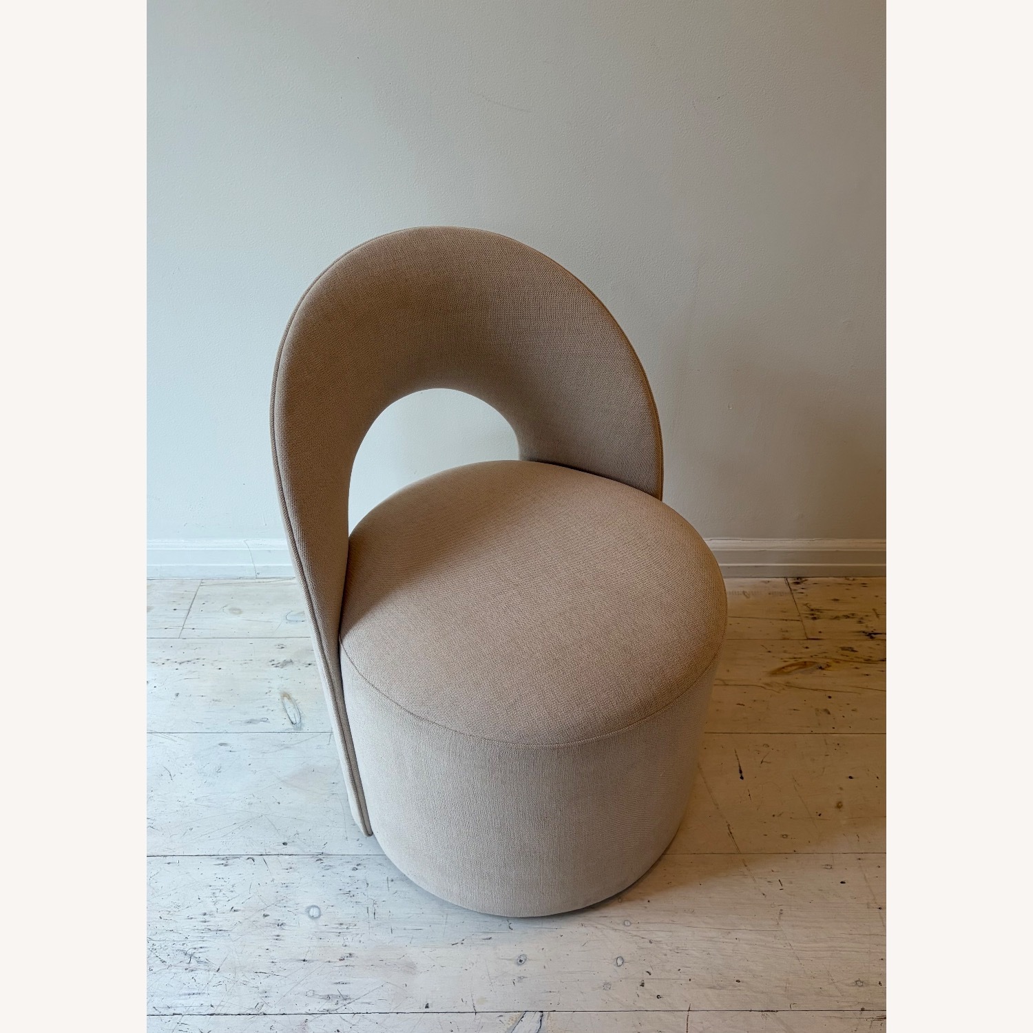 Reynaux Slope Open-Back Leather Dining Chair - image-2