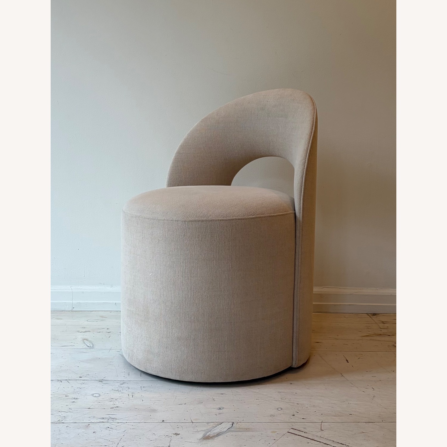 Reynaux Slope Open-Back Leather Dining Chair - image-4