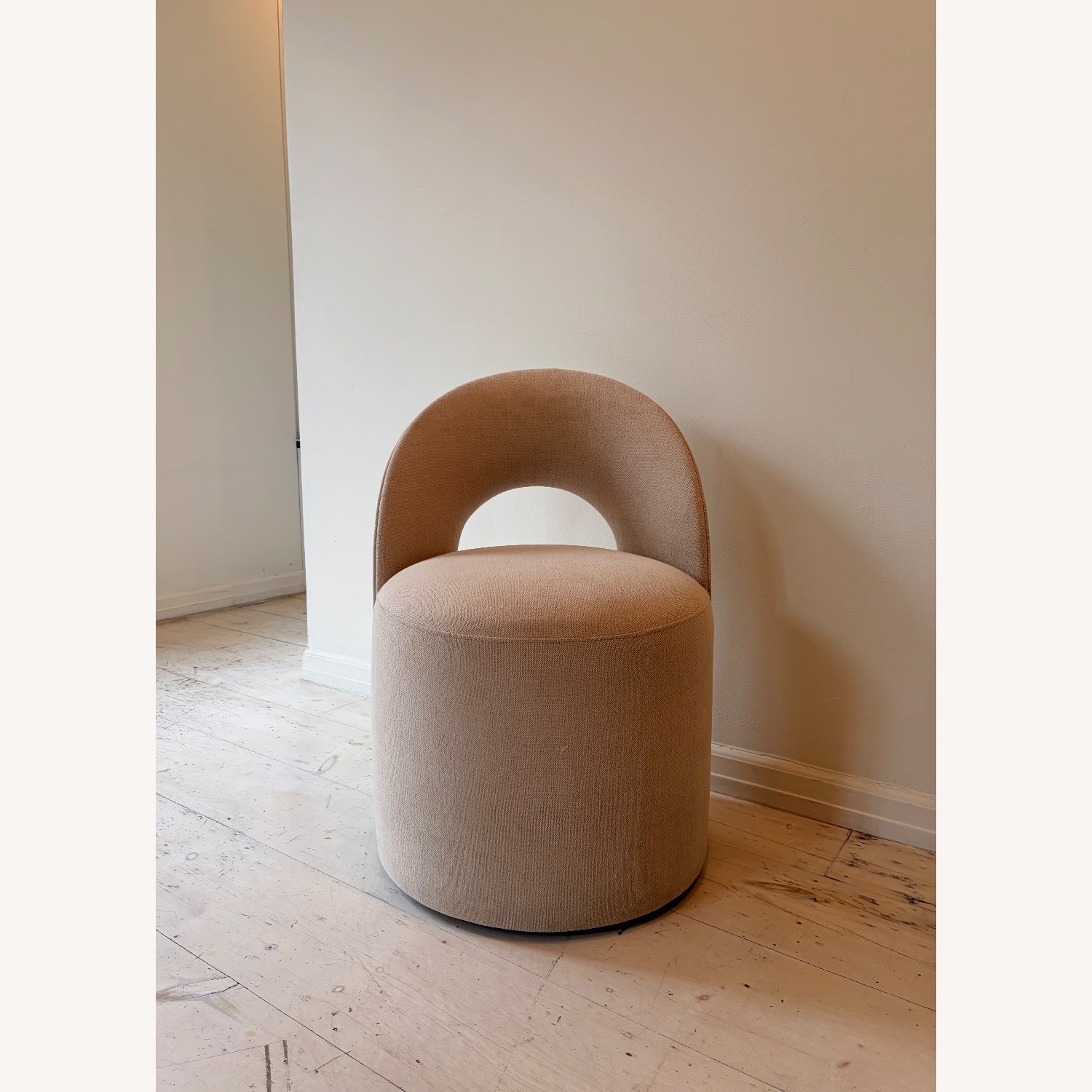 Reynaux Slope Open-Back Leather Dining Chair - image-1