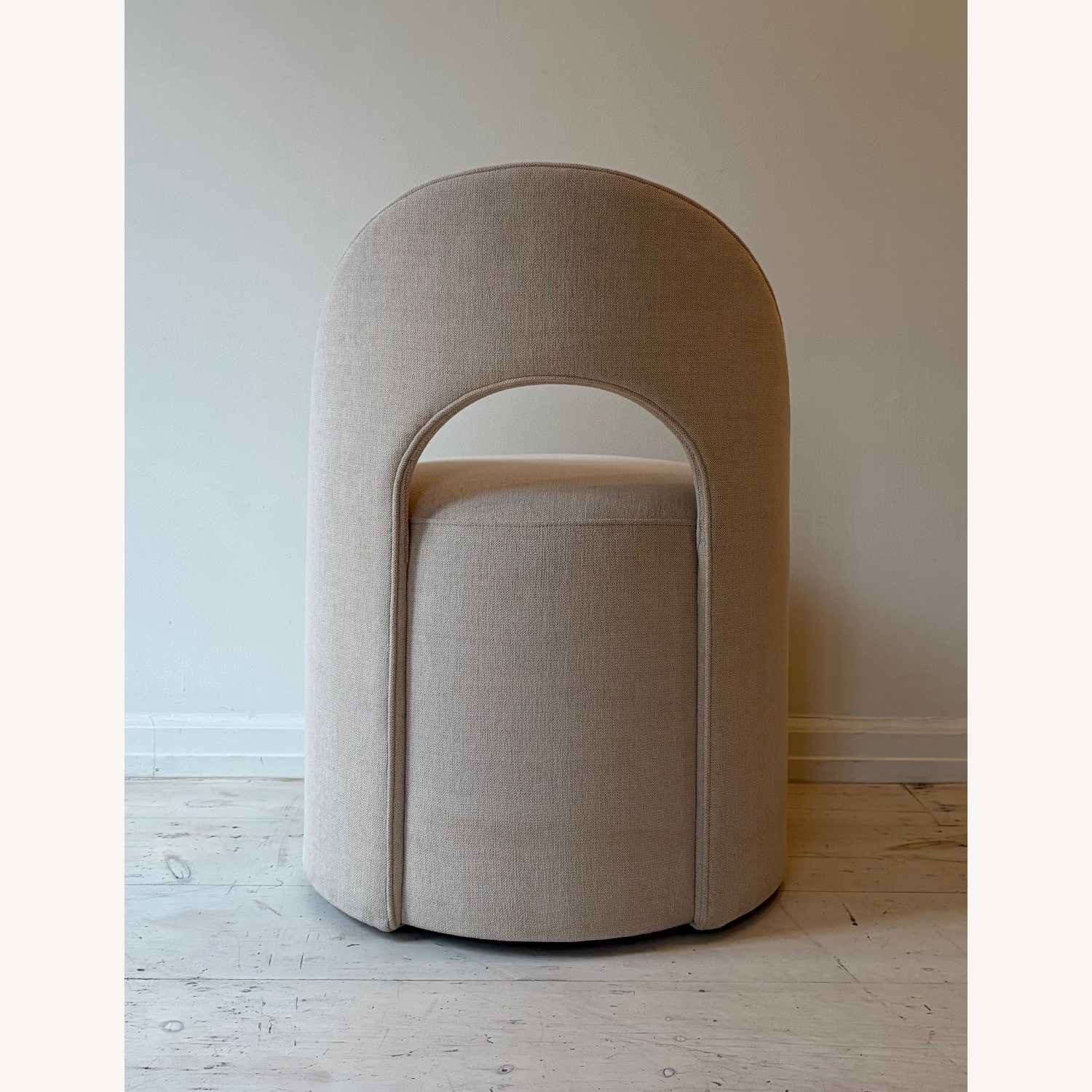 Reynaux Slope Open-Back Leather Dining Chair - image-3