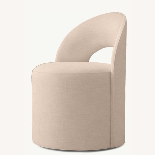 Used Reynaux Slope Open-Back Leather Dining Chair for sale on AptDeco