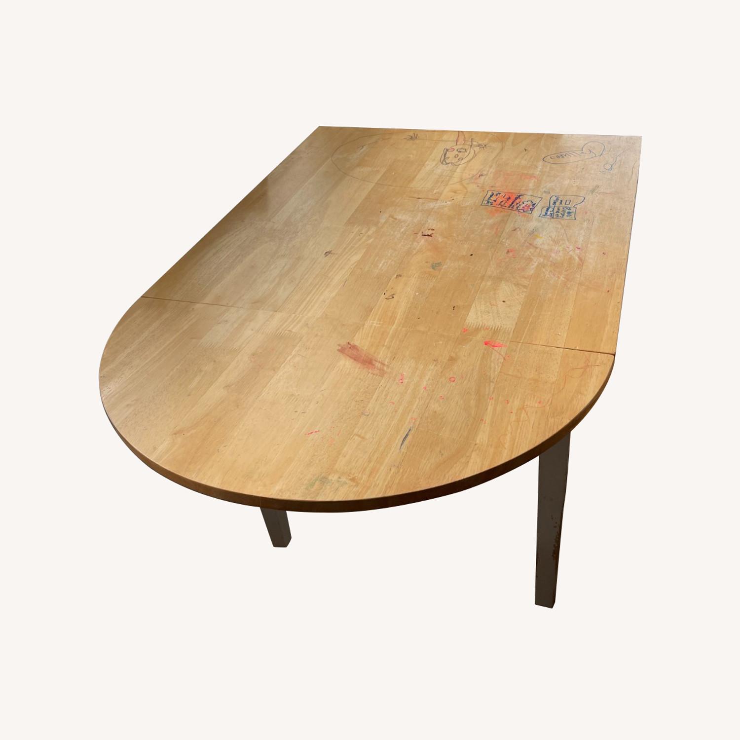 White Wood Dining Table - image-0