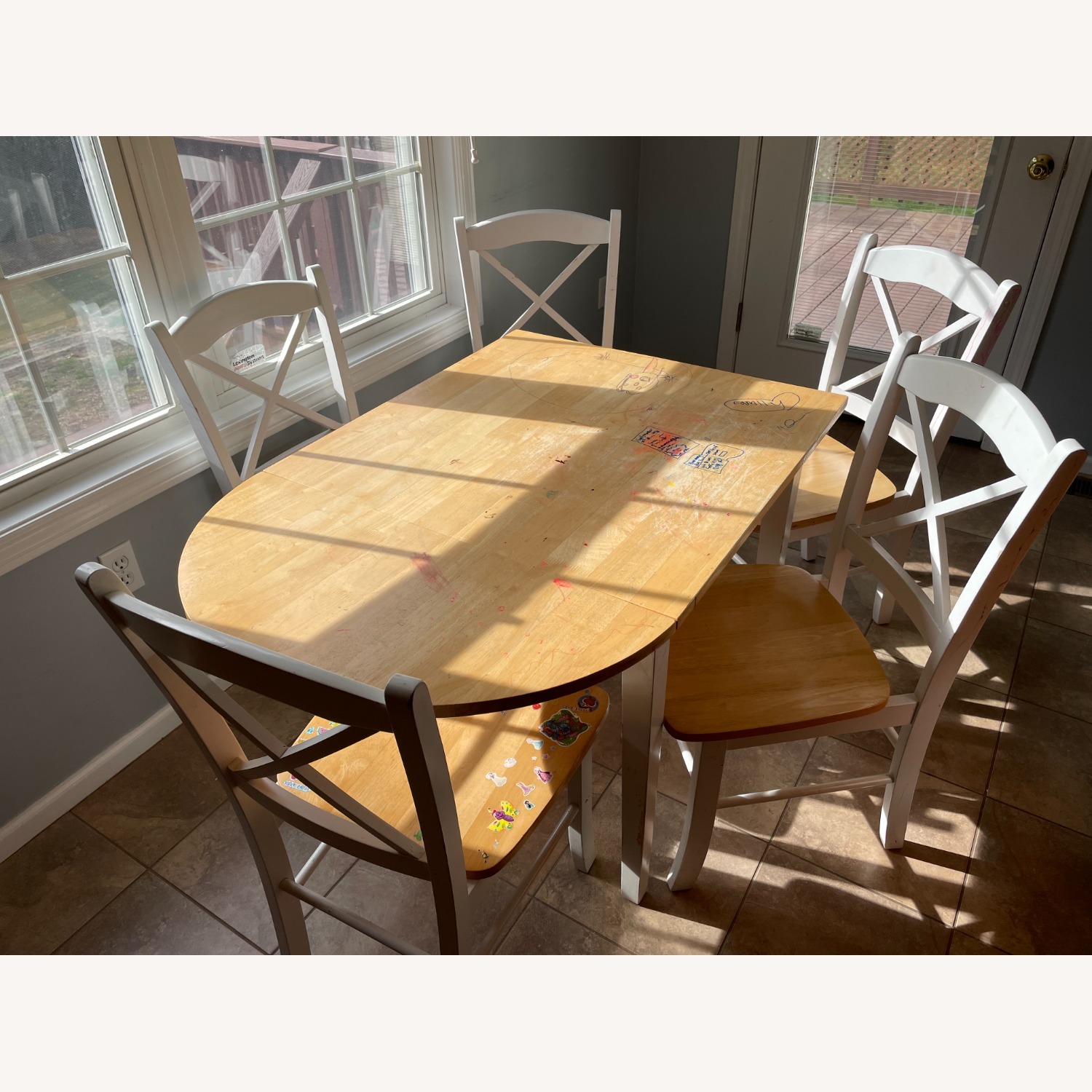 White Wood Dining Table - image-3