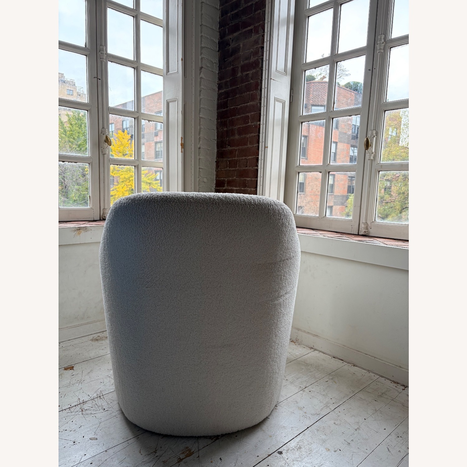 CB2 Pavia White Boucle Chair  - image-3
