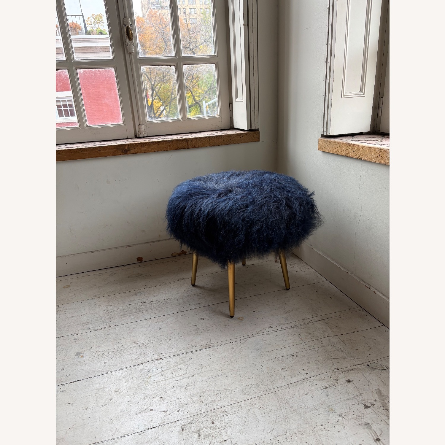 West Elm Mongolian Lamb Stool - image-3