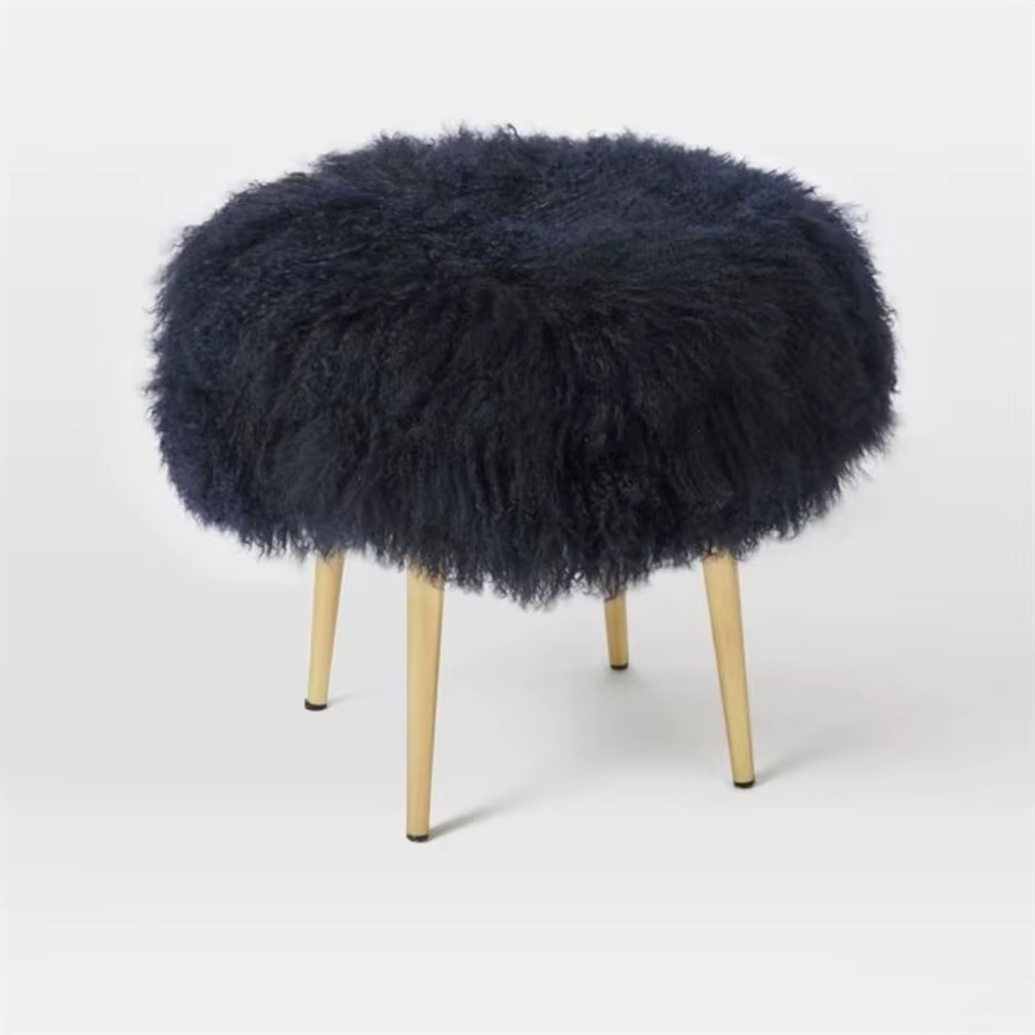 West Elm Mongolian Lamb Stool - image-0