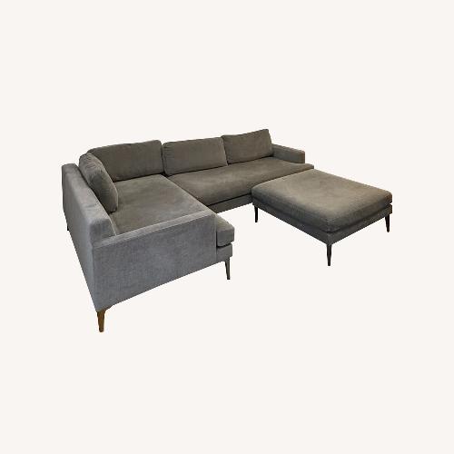 Used West Elm Dark Gray Fabric 3+ Piece Sectional for sale on AptDeco