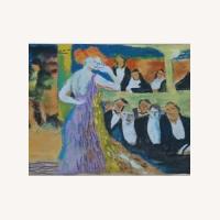 Picasso Painting Stuffed Shirts Signed Stamped