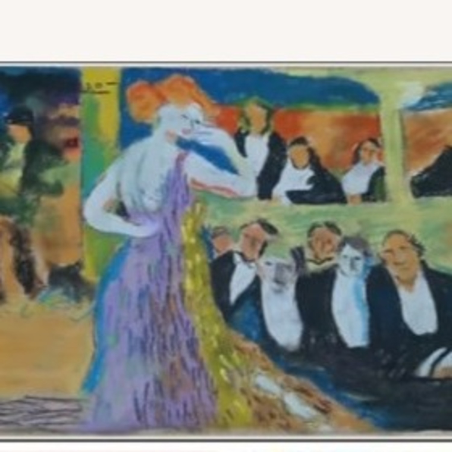 Picasso Painting Stuffed Shirts Signed Stamped - image-1