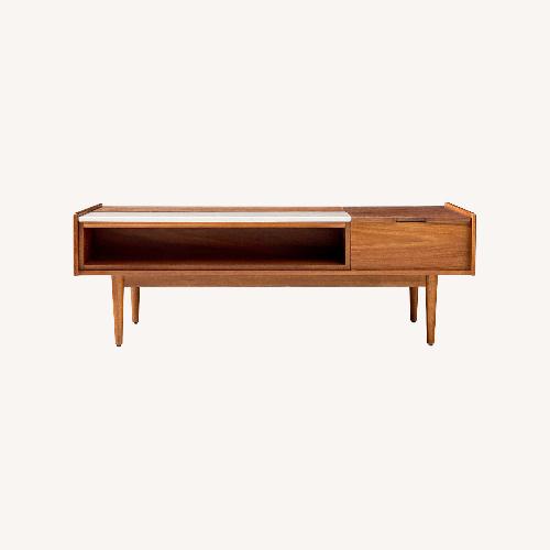 Used West Elm Mid Century Light Brown Wood Coffee Table for sale on AptDeco
