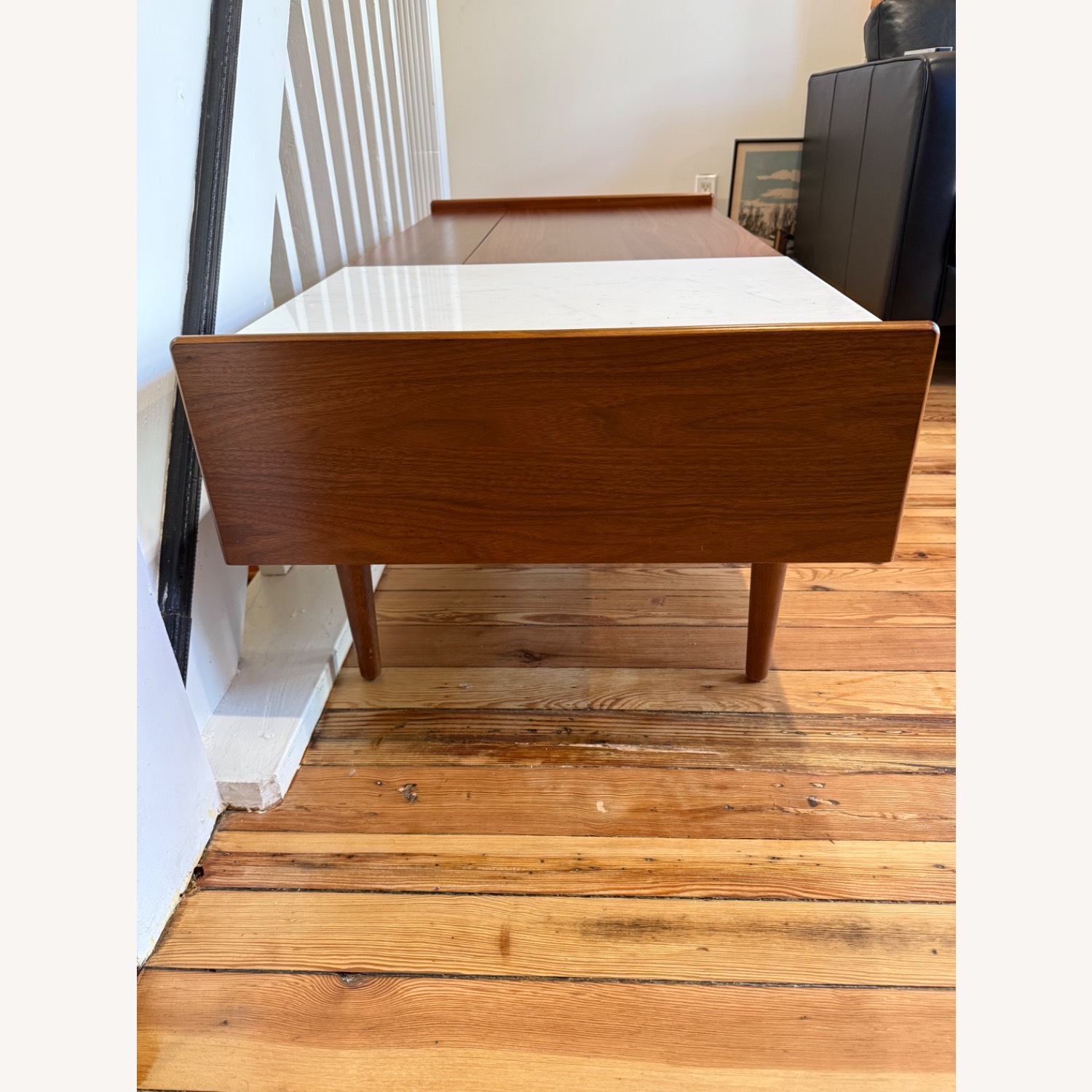 West Elm Mid Century Light Brown Wood Coffee Table - image-7