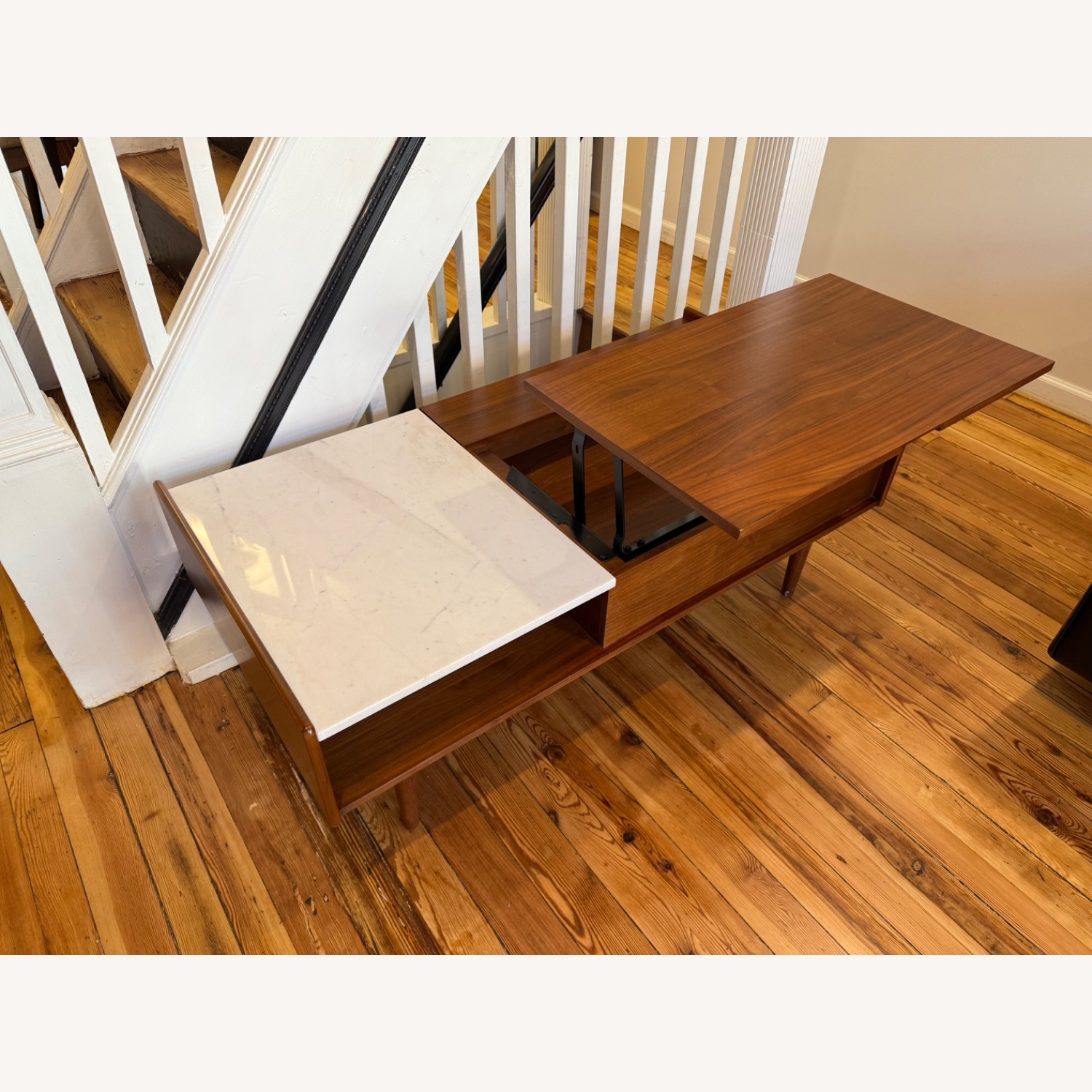 West Elm Mid Century Light Brown Wood Coffee Table - image-2