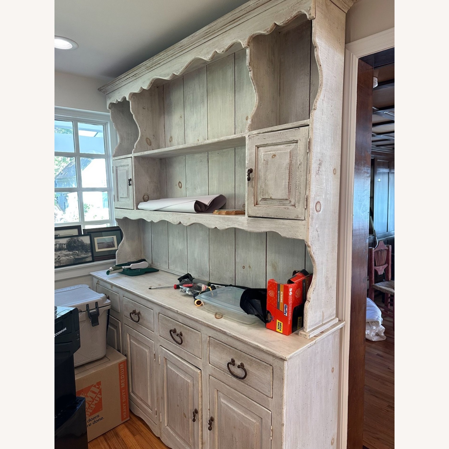 Kitchen Hutch Hand Carved - image-3