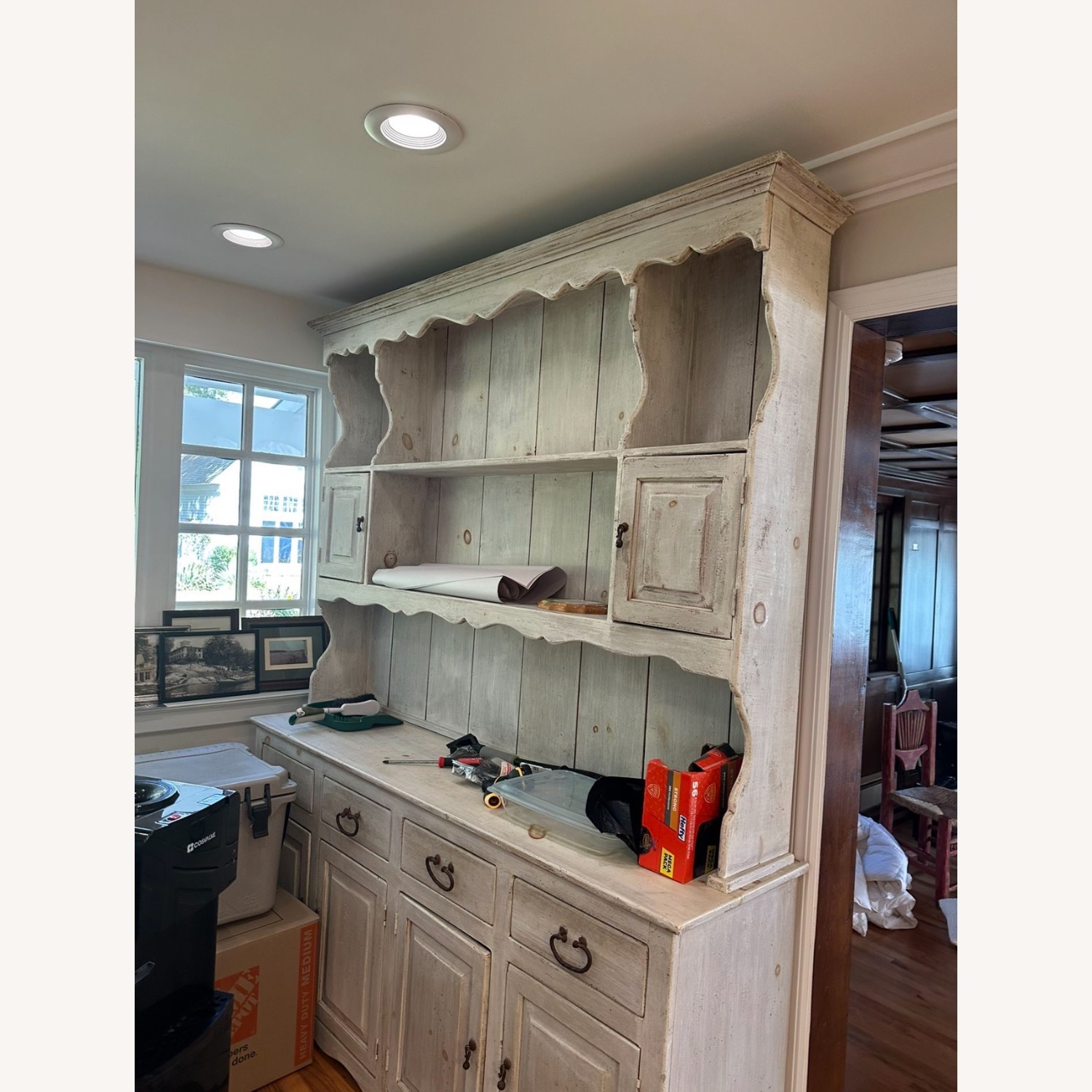 Kitchen Hutch Hand Carved - image-2