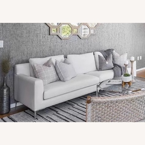 Used Diamond Sofa White Linen Seattle Style for sale on AptDeco