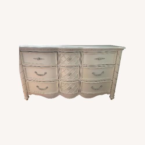 Used White Dresser with Matching Mirrors for sale on AptDeco