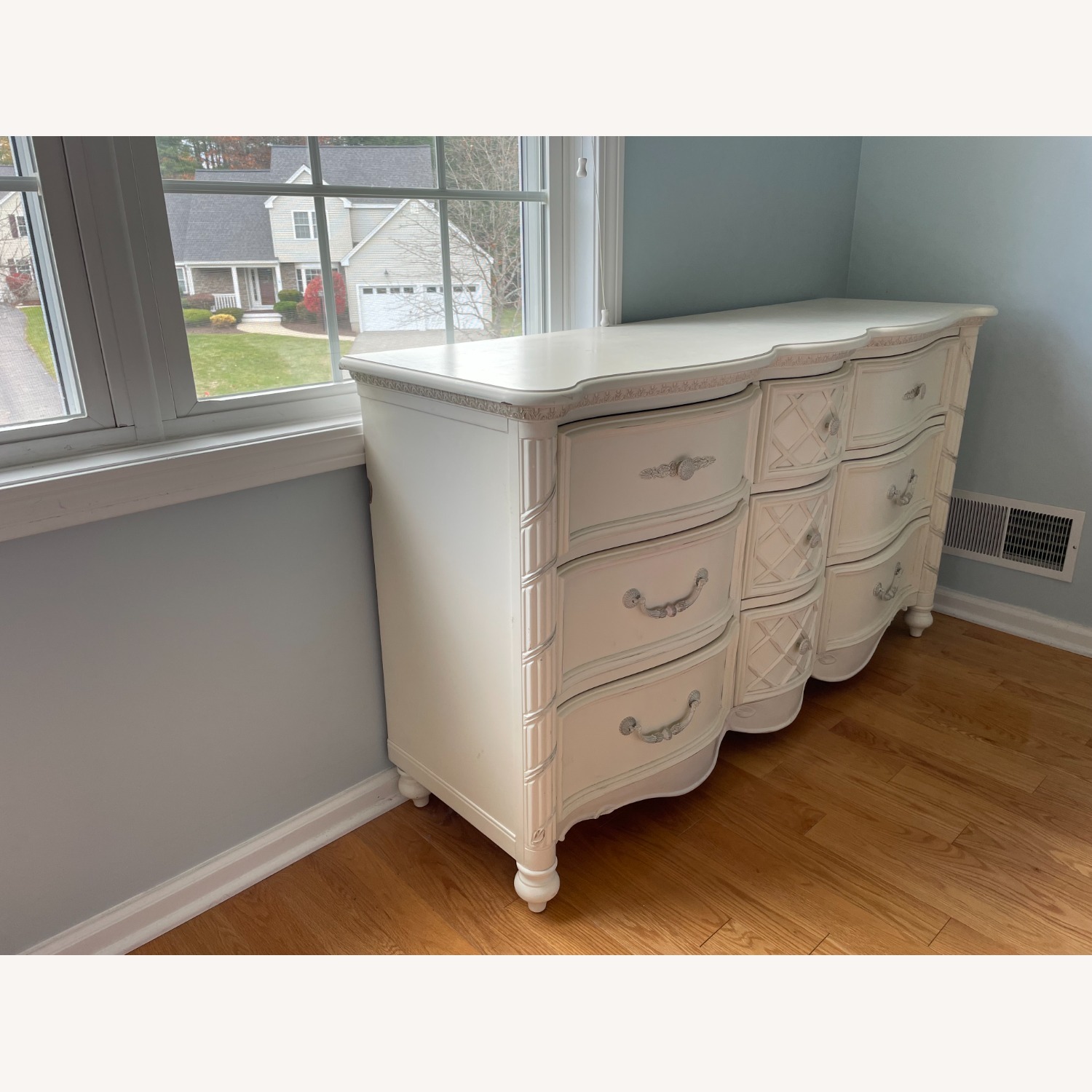 White Dresser with Matching Mirrors - image-2