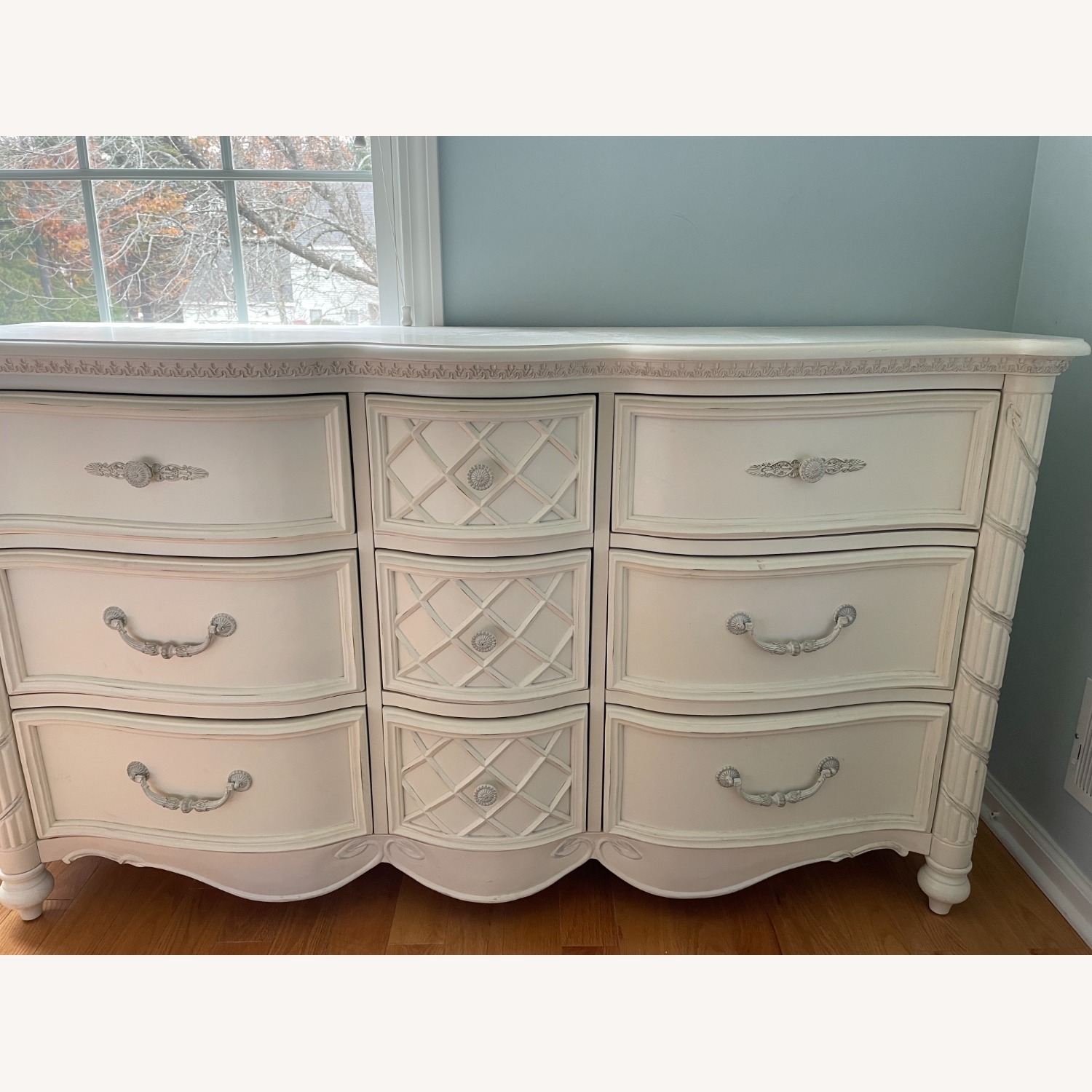 White Dresser with Matching Mirrors - image-4