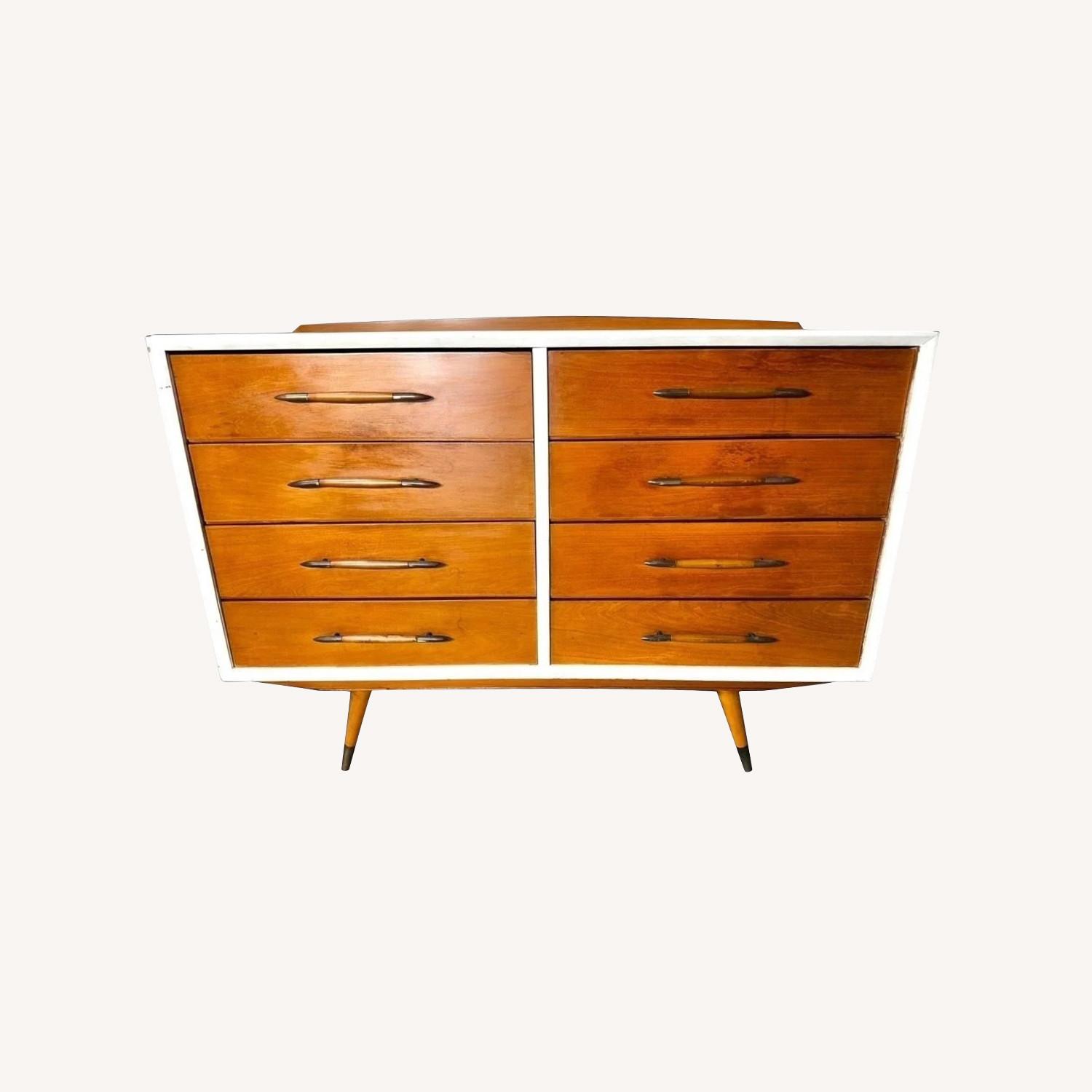 MCM - White Wood Dresser - image-0