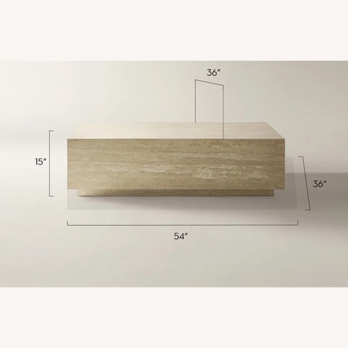 Used Natural Stone Travertine Coffee Table for sale on AptDeco