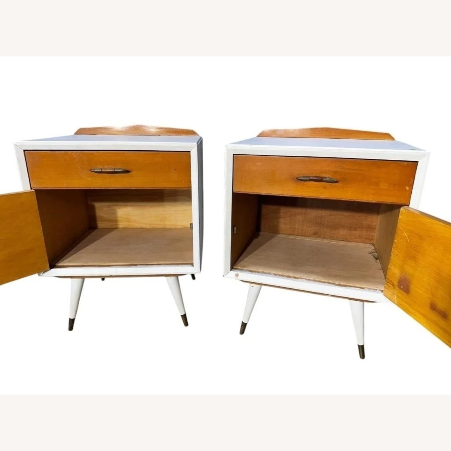 MCM - White Wood Side Tables - image-4