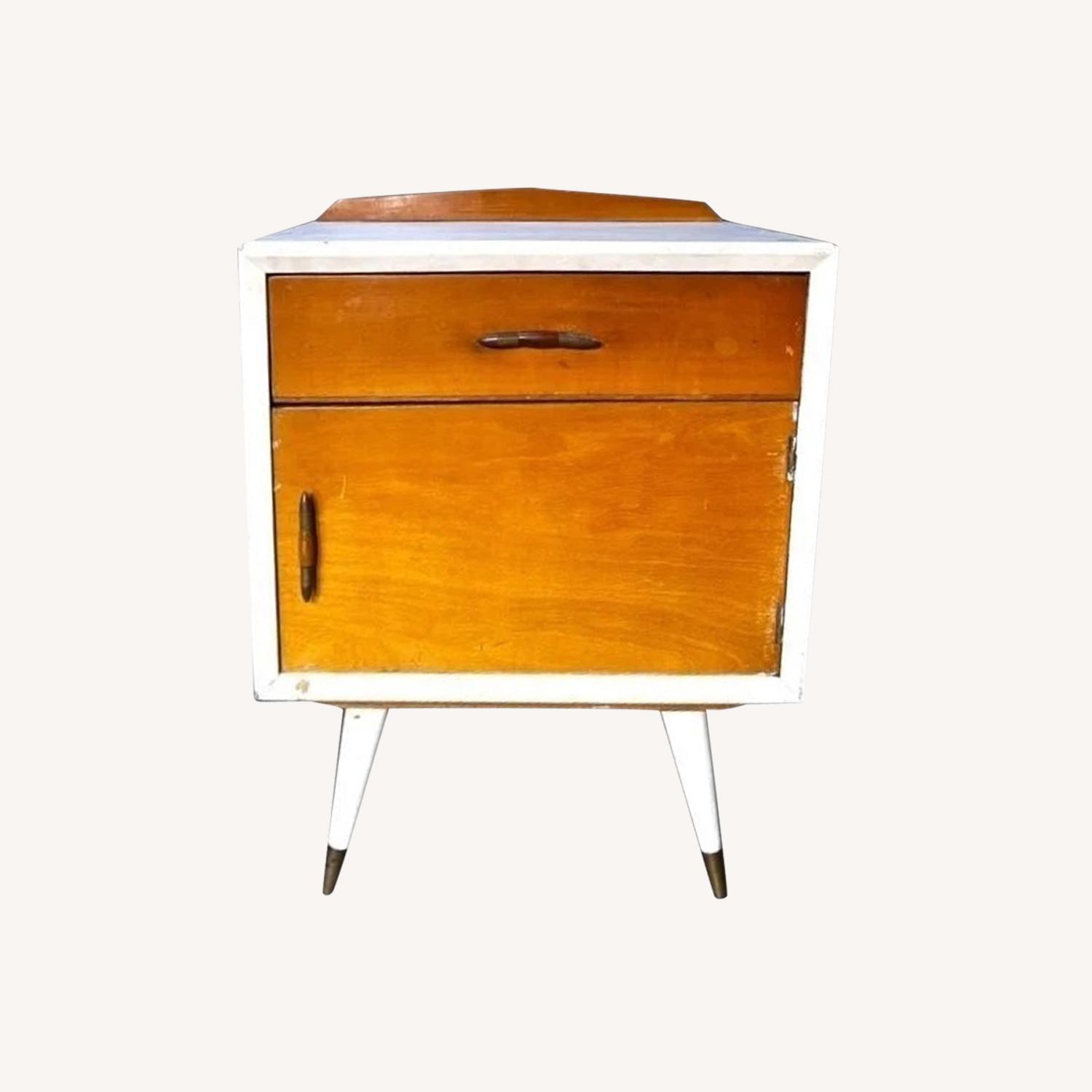 MCM - White Wood Side Tables - image-0