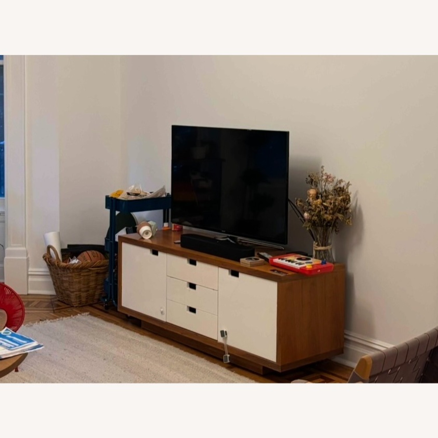 Gus Modern Walnut and White Credenza - image-2