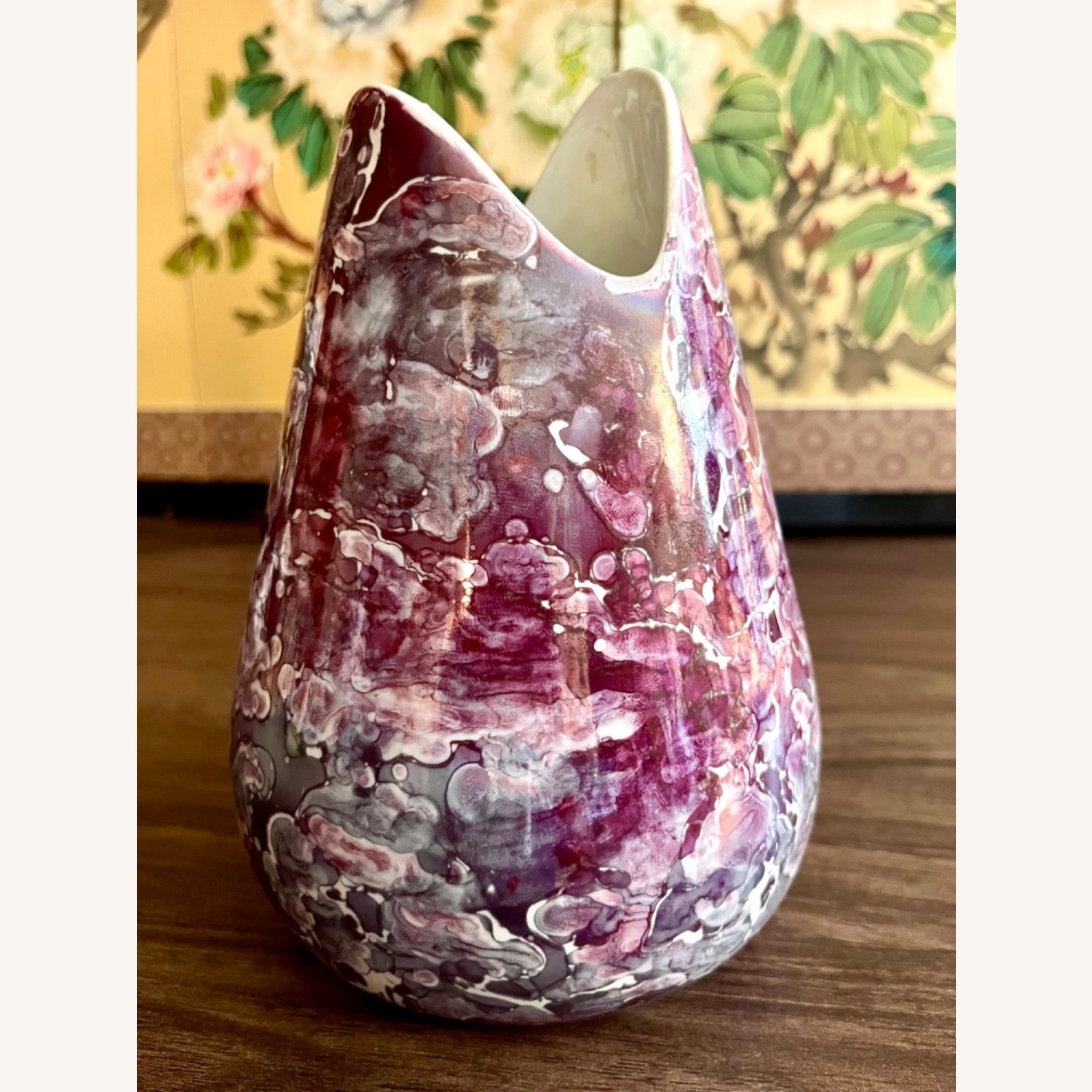 Vintage MCM McCoy Purple Ceramic Décor - image-3