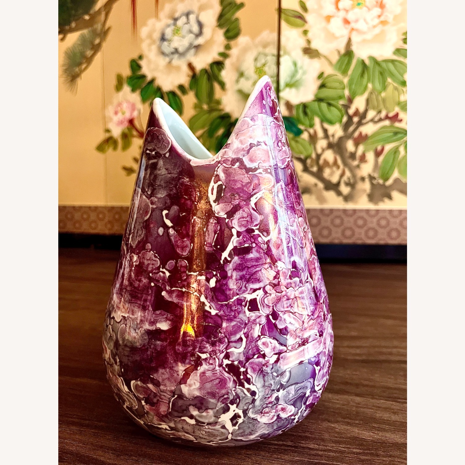 Vintage MCM McCoy Purple Ceramic Décor - image-2